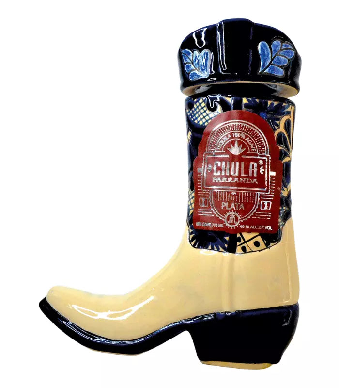 Chula Parranda Ceramic Boot Tequila Plata | The Barrel Tap