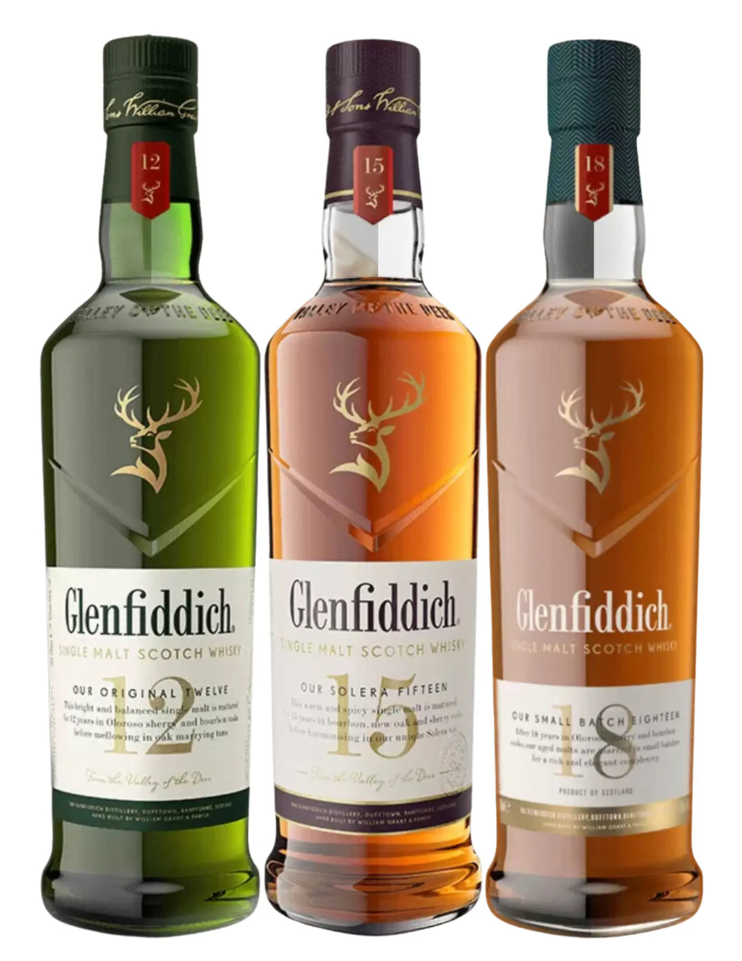 Buy Glenfiddich 12, 15, 18 Year Scotch Whisky Bundle 750mL Online - The Barrel Tap Online Liquor Delivered