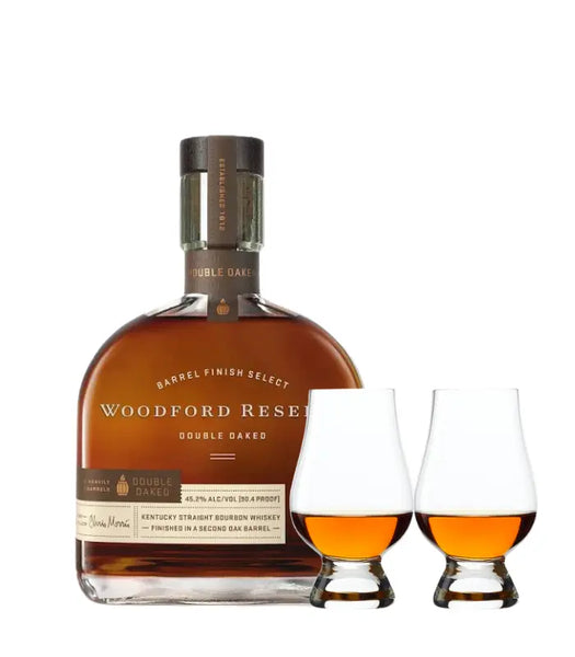 Woodford Reserve Double Oaked Bourbon Whiskey & Glencairn Set 
