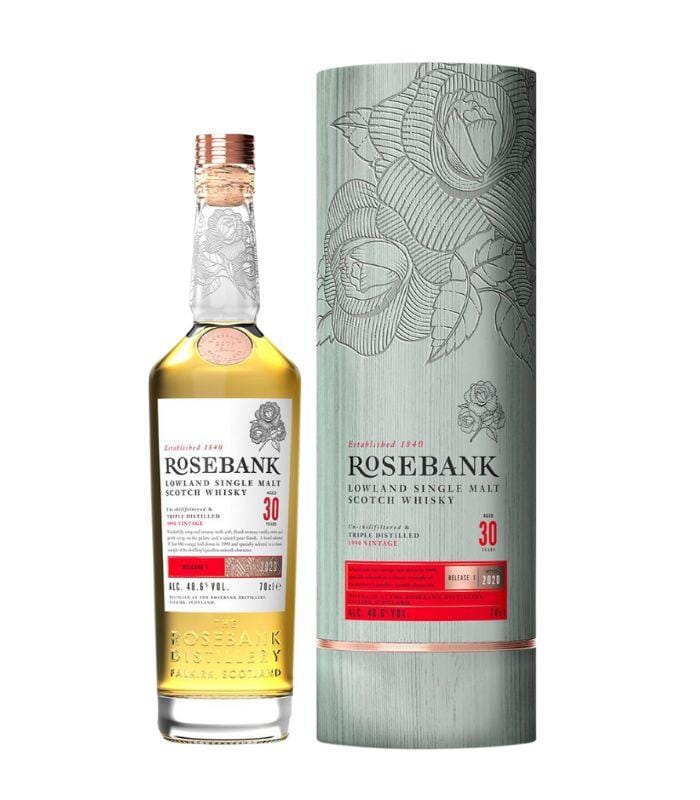 Buy Rosebank 30 Year Old Lowland Single Malt Scotch Whisky Release 1 Online - The Barrel Tap Online Liquor Delivered