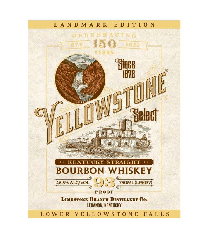 Buy Yellowstone Select Bourbon Whiskey Lower Yellowstone Falls 150th